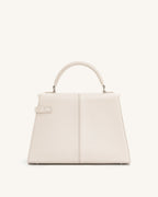 Elise Large Top Handle Bag - White