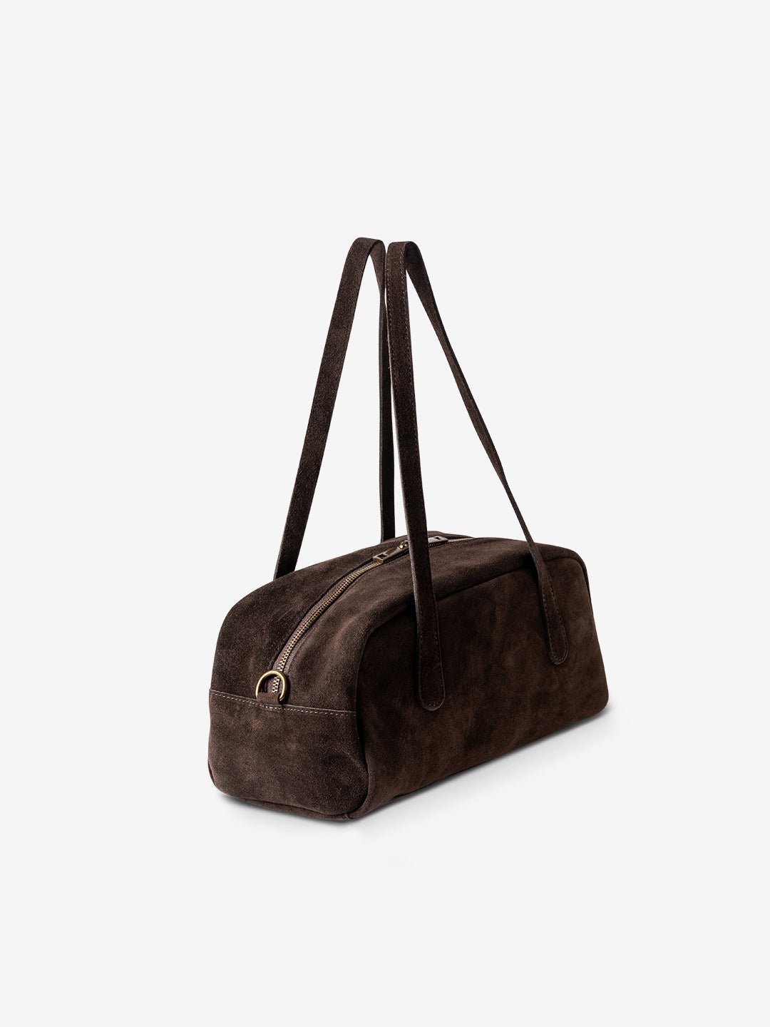BAGUETTE BELLUCCI SHOULDER in Pelle Suede Chocolate