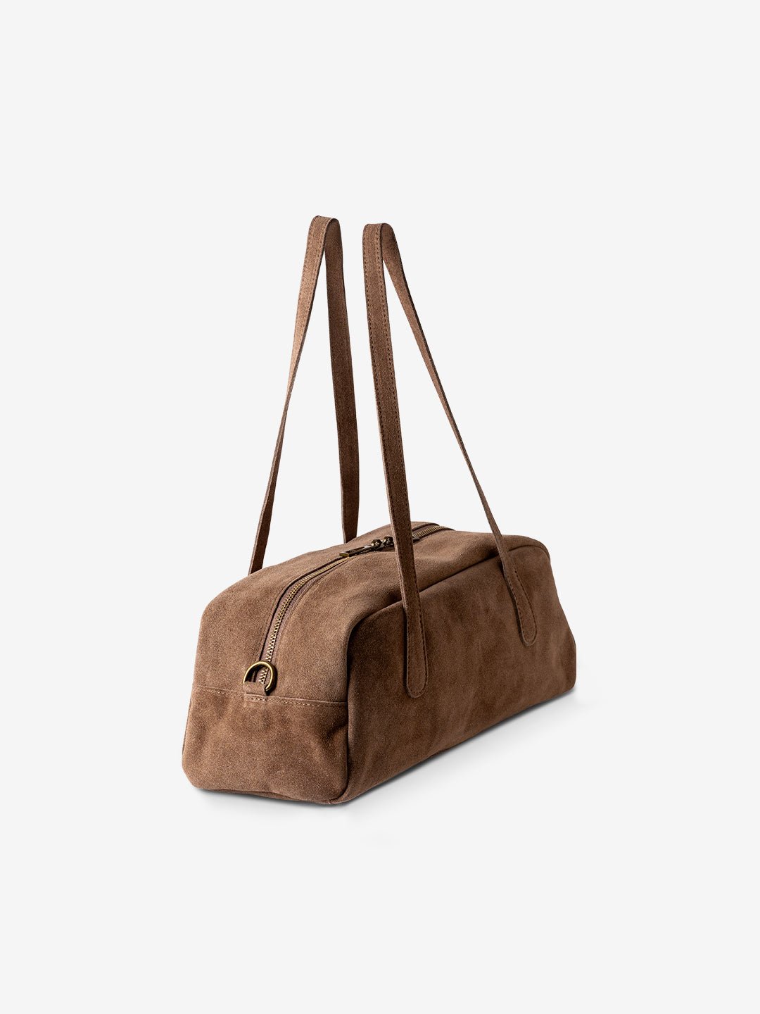 BAGUETTE BELLUCCI SHOULDER in Pelle Suede Taupe