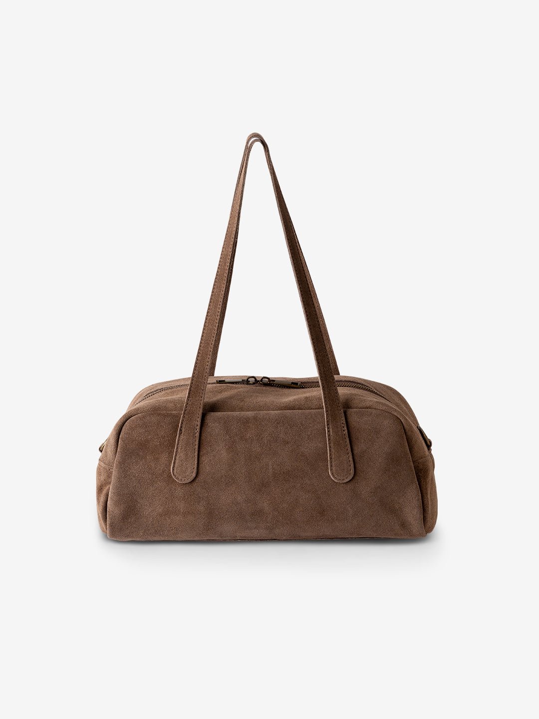 BAGUETTE BELLUCCI SHOULDER in Pelle Suede Taupe