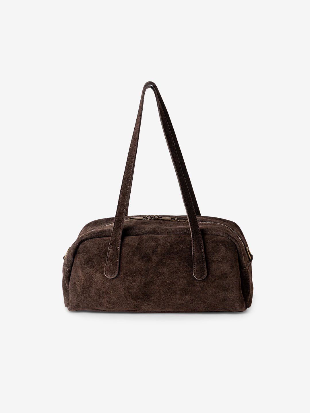 BAGUETTE BELLUCCI SHOULDER in Pelle Suede Chocolate