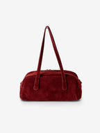 BAGUETTE BELLUCCI SHOULDER in Pelle Suede Burgundy
