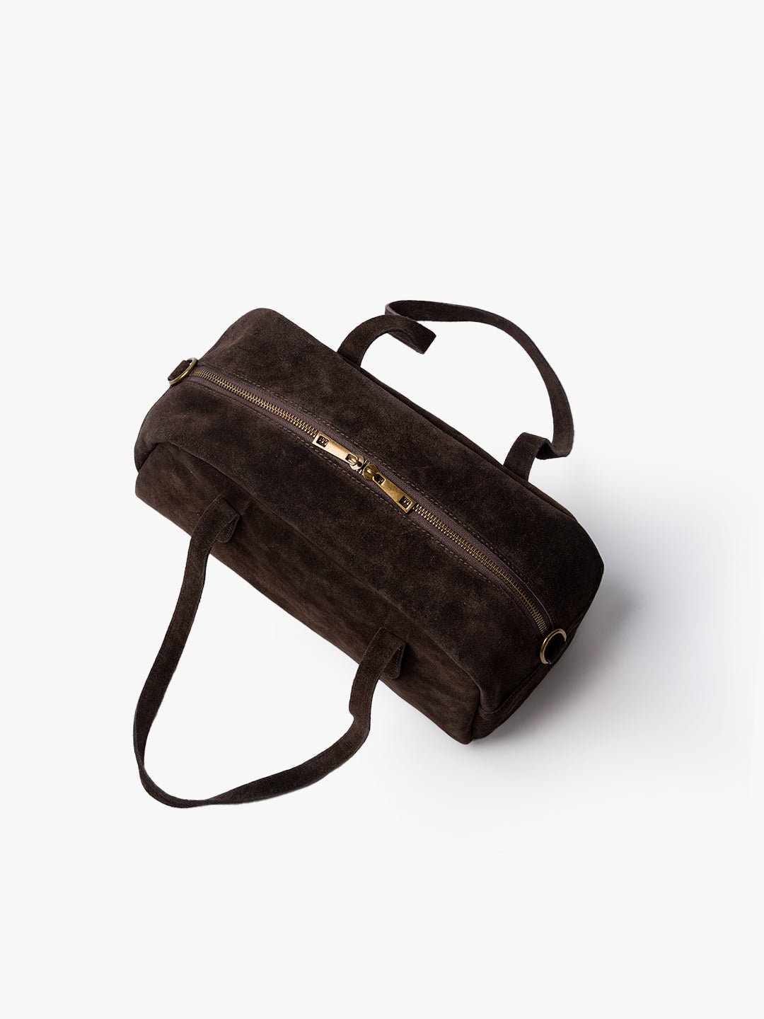 BAGUETTE BELLUCCI SHOULDER in Pelle Suede Chocolate