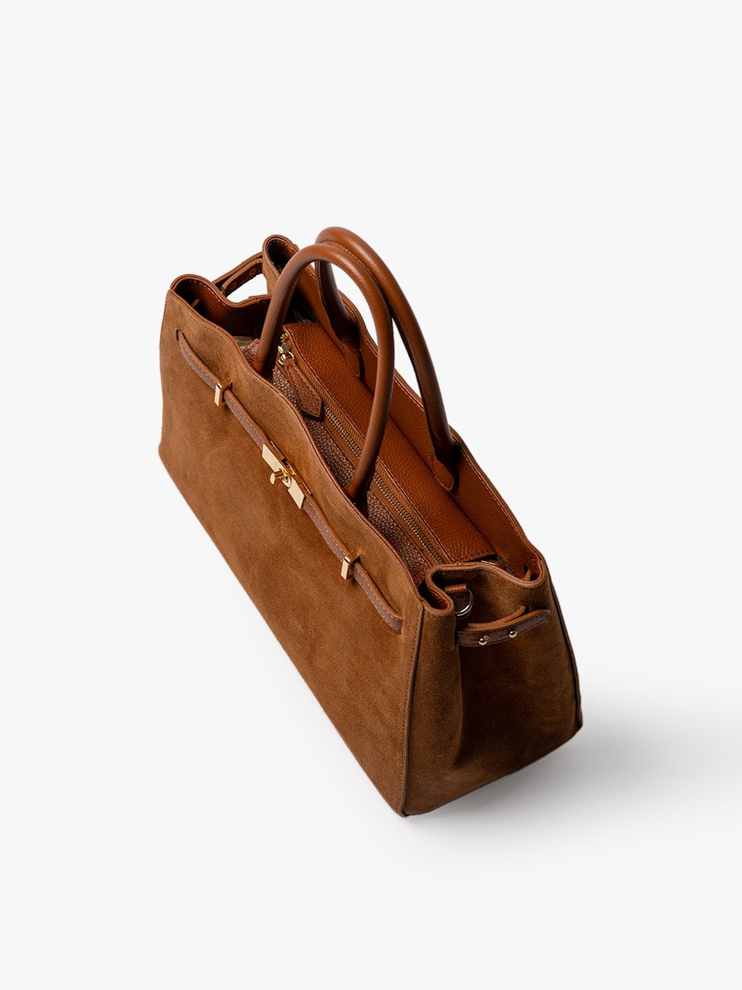 TOTE DIVA in Pelle Camel