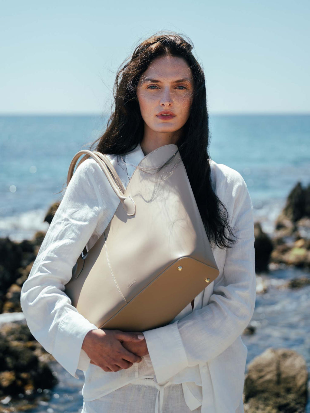 LOREN in Pelle Calfskin Misty Beige