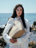 LOREN in Pelle Calfskin Misty Beige